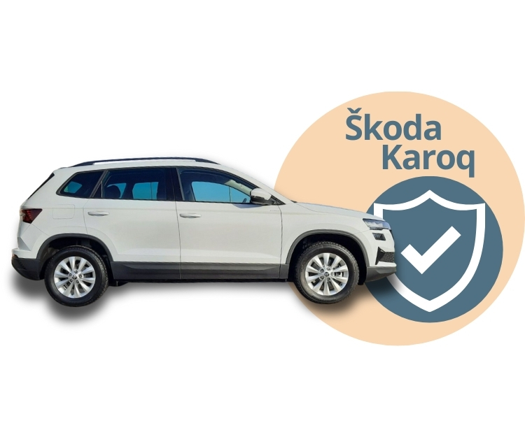 Ojazdená Škoda Karoq je priestranné SUV, vhodné pre rodiny s deťmi. Je to veľmi spoľahlivé auto.